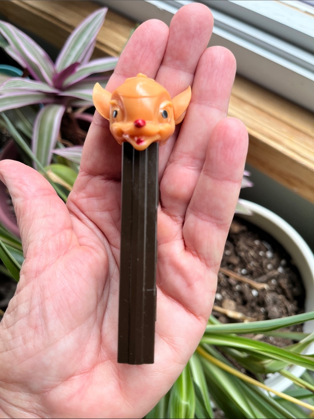 Vtg PEZ Reindeer Dispenser No Feet Rudolf Red Nosed/Bambi Made In Austria